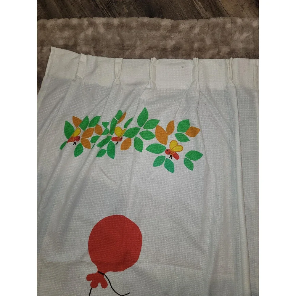 Vintage Pair Of Winnie The Pooh Drapes for Kids Room Or Nursery